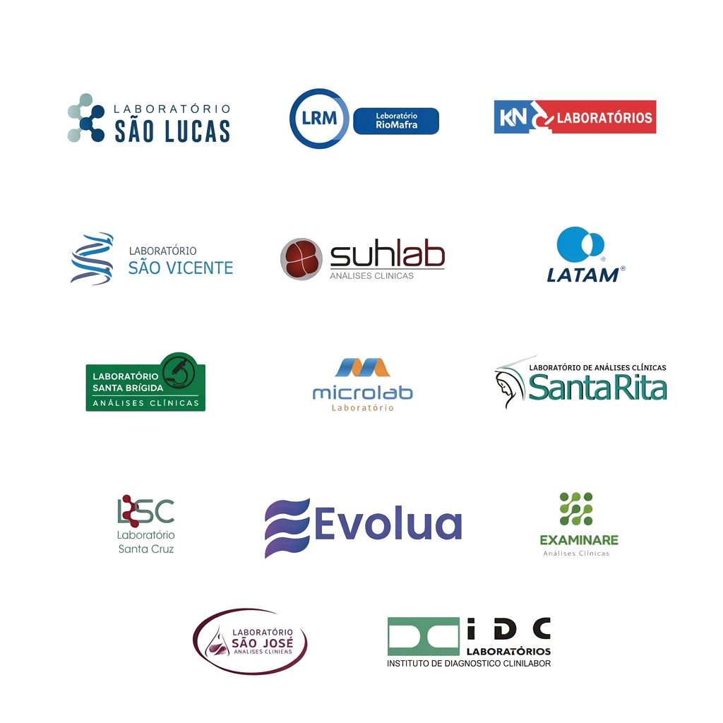 Logos dos parceiros laboratórios